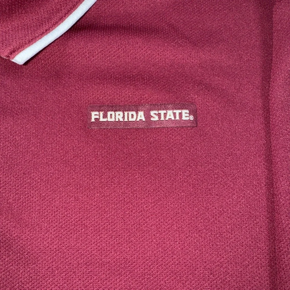 Nike Polo Shirt Mens XXL Maroon Florida State Dri-FIT Short Sleeve Tipped Collar